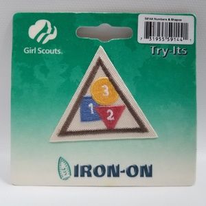 Numbers and Shapes Girl Scout Try-Its Patch